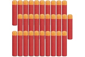 YAAVAAW 30 Pièces Fléchettes Nerf Grand 9.5cm,Mousse Recharge de Fléchettes Rouge,Darts en Mousse Munitions pour Pistolets Nerf Blaster Pistolet Jouet Enfants,Accessoires Convient N-Strike Elite Mega Série