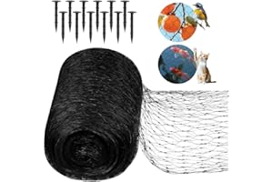 vsshe Rete di Protezione dagli Uccelli, 4 X 12m Reti da Giardino Anti-Uccello, Rete anti uccelli, Retes di Protezione Antis Uccelli per Piante con Chiodi di terra e Fascette,per Piante stagni Verdura