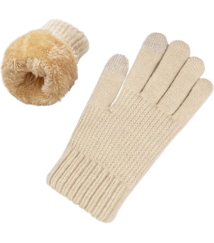 Gants D'Hiver Thermiques Femme ZASFOU - Écran Tactile, Tricot Torsadé, Chauds Et Élégants Pour Temps Froid