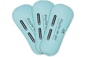 Bivea - Lot de 3 Poches De gel Ergonomique pour bain dérivatif - Bien-être par le froid - Cryothérapie périnéale - Bienfaits du froid sur le périnée -Petit Format pour la journée, 3 unités