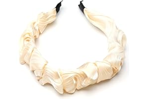 QinGoo Serre-tête Bandeau en satin pour femme Accessoires de cheveux pour filles- 1 pièce(Abricot)