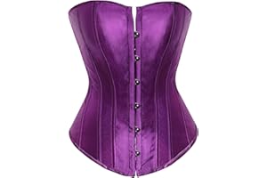 ensswliz Corset Tops for Women Bustier Shapewear Lingerie Lace Up Boned Overbust Waist Push Up Bodysuit