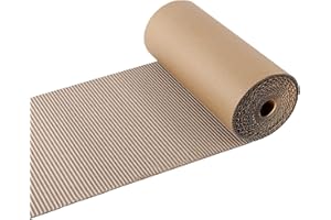 PEUTIER Rollo de Cartón Corrugado de Una Sola Cara Con Flauta B, 30 cm x 5 m, Para Embalaje, Almacenamiento y Envío