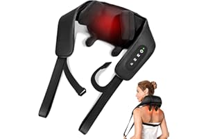 KNQZE Massagegerät Nacken, Kabellos Nackenmassagegerät mit 4D-Massage von tiefem Gewebe und Wärme, Muskelschmerzlinderung für Nacken, Schulter, Beine, Shiatsu Massagegeräte für Haus Büro, Geschenke