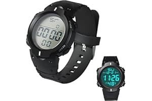 GBULTR Referee Stopwatch Wrist Watch Mens Digital Watches Men's Military Watch Sports stop Watch with Alarm Timer LED Backlight,ideal for Training Running Soccer Game Football Competition Outdoor Activities