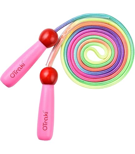 5 Cordes à Sauter Réglables Enfants - Couleurs Pastel - Fitness Et Jeu - 250 Cm