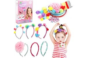 BINGGUNYO Set Regalo Accessori per Capelli per Ragazze, Kit per La Creazione di Fasce per Capelli Fai, Artigianato Fai-da-Te Regalo per Ragazze, Giocattolo Per Ragazze di 6, 7, 8, 9 Anni, Regalo per Bambini