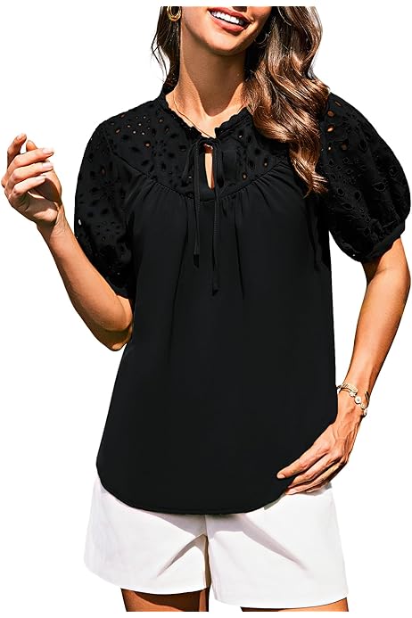 Blusas Mujer Verano Blusa Grace Karin De Encaje Manga Corta