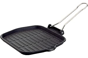 Ilsa Monodietella Grill, en Fonte, Aluminium, Noir, 20x20 cm