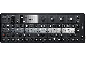 Teenage Engineering OP-XY Synthétiseur et échantillonneur portable (séquenceur 64 pas avec 8 moteurs de synthé, microphone et haut-parleurs intégrés, équipement d'enregistrement), Noir