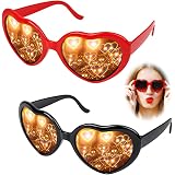 GloFX Cuore effetto occhiali diffrazione - nero - vedono Amore cuori EDM  rave occhiali : Amazon.it: Auto e Moto