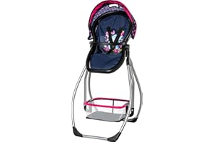Bayer Design 63554AB Trona para muñecas con Bandeja de Comedor, Convertible en Cuna para muñecas, Accesorios para muñecas