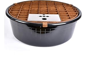 Köhko Corten Steel Cover Grid Set with PE Basin Diameter 55 cm (45 Litres) for Water Feature Fountain
