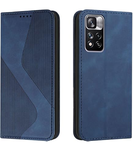 XINQCASE Cover per Xiaomi Redmi Note 11 Pro 4G/5G, Custodia a Portafoglio in Pelle PU [Slot per Schede], Cover a Libro Flip Caso Custodia per Redmi Note 11 Pro 4G/5G, Blu