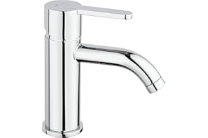 Paini - Gaia 211 Rubinetto Miscelatore Bagno Monocomando con Scarico Automatico per Lavabo, finiture Cromate e brillanti, Design accattivante, interamente prodotto e lavorato in Italia