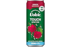 Volvic Touch Spritzig Zero ausgewählt von Volvic – Kirsch Geschmack – Ohne Kalorien – 12 x 0,33 l