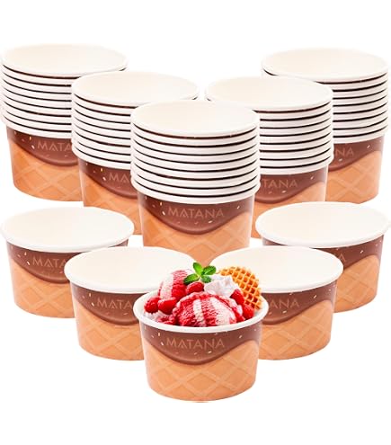 Mimorou 60 Stück Pappbecher 85 Ml – Kleine Eis-/Snackschalen, In 3 Pastellfarben, Ideal Für Partys & Events