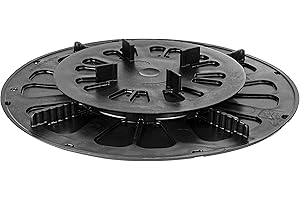 Gartenwelt Riegelsberger Premium justierbarer Stelzlager für Terrassenplatten Plattenlager Auflagefuß Terrassenträger Drehfuß Plattenträger Stützenfuß Höhenverstellung 19-27 mm | 52 STK. (1 Karton)