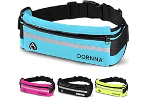 DORNNA® Ceinture Running Smartphone Homme et Femme, Sac Banane Sport de Course a Pied, Sport, Jogging, Footing, Courir - Fitness Belt Bag pour Tous Les Telephones. (Bleu)