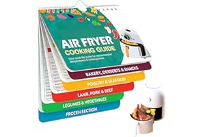 BOTHFOX Air Fryer Cookbook Magnetic Cheat Sheet Set Air Fryer Cooking Times Chart Oven Cooking Pot Temp Guide Conversion Chart Cooking Measurements for Food Air Fryer Accessories Recipes Reference Guide