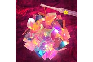 Moorle Laternenstab Kinder, DIY Selbstgebaute Laterne, Laternenstab Kinder LED mit Laternenstab, Laterne für Geburtstage Party, Hochzeiten, Karneval, St. Martin Schmetterlinge und Blumen Rosa