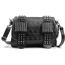 DareSee Borsa a tracolla con motivo teschio gotico, adatta a donne e