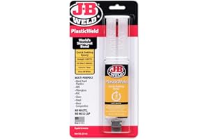 J-B Weld 50132 PlasticWeld Quick-Setting Epoxy Syringe - Dries Off-White - 25 ML by J-B Weld