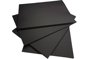 TOP-PINDU Black Card A4 Thick Art Paper Cards 380gsm - 50 Sheets