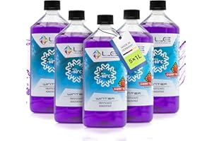 ‎LIQUID ELEMENTS Liquid Elements – Winter Frostschutz Konzentrat 5x 1L – Frostschutzmittel schlierenfrei & wirksam bis -60°C – Scheibenfrostschutz verhindert das Einfrieren von Scheibenwaschanlagen (Cherry Tec)