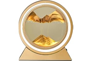 GSenhui Sandscape - Quadro di sabbia per tornare, con luce, luce notturna per pittura a sabbia fluente, arte sabbiosa in acque profonde, decorazione in movimento per camera da letto, 10 pollici