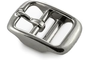 Ganzoo Gürtelschnalle aus Edelstahl, 5 Stück im Set, Gürtelschnallen für Damen und Herren, Paracord 550 buckle in silber, max. Breite Gürtel 16mm, Dornschliesse, Belt, Marke