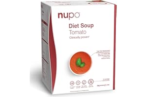 ‎NUPO NUPO® Diät Suppe (Tomatensuppe) | Glutenfrei & mit Wenig Kalorien | Eiweißreicher Mahlzeitenersatz Pulver Fastensuppe | Diät Suppen zum Abnehmen | Mit Vitaminen & Mineralstoffen | Low Carb Suppen