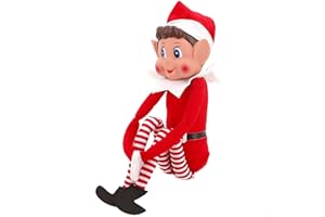 COLORBABY Elves Behavin' Badly Elfo Travieso, Jumbo 50 cm, Muñeco Original, Elvie o Elfie Flexible, Elfa traviesa, Cuerpo Suave y Cara Vinilo, Duende navideño, Peluche Navidad (77699)