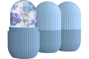 MOLING 3 Piezas Ice Roller Facial,Rodillo Masaje Facial Hielo,Skincare,Desinflamación Face,Refrescante y Calmante,Esencial para Una Piel Radiante (azul)