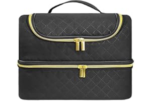 BOCZIF Trousse de Transport pour Vernis à Ongles, Vernis à Ongles Finition Rangement manucure Set Pack - Convient pour Lampe à Ongles et 60 Bouteilles (15ml / 0,5 FL oz) (Noir, 60 Bouteilles)