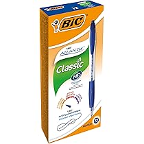 Penne BIC Atlantis Classic Blu - Confezione Da 12, Punta Media 1.0mm, Scrittura Comfortevole - Foto 4