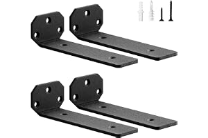 scicent 4-pack hyllfästen för byggnadsställningar, flytande hyllkonsol 50 kg kapacitet, 5 mm tjocka, väggfästen för hyllor, h