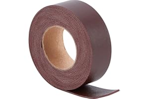 GORGECRAFT Tiras de Cuero de Doble Cara de 25 mm de Ancho Cordón de Cuero Plano de 200 cm de Largo Correa de Cuero de Imitación de 1.7 mm de Grosor Hilos Trenzados para Pulsera Joyas Coco Marrón