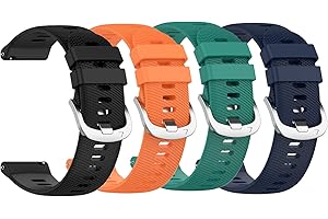 Yoktburu Armband Kompatibel mit Garmin Forerunner 255S/vivoactive 4S/vivomove 3S/Venu 2S, 18mm Einstellbar Silikon Armbänder Ersatzarmband für Damen Herren