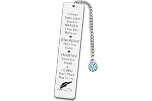 AMZQ Inspirational Bookmark Gifts for Women Book Lovers Birthday Valentine's Day Christmas Gifts to Daughter from Mum Dad 2025 Graduation Gifts for Her Girl