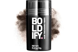 BOLDIFY Fibres Capillaires Naturelles – 12g – Poudre Densifiante – Masque la Perte de Cheveux en 15s – Pour Hommes et Femmes (Marron Fonce)