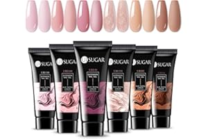 ‎UR SUGAR UR SUGAR Polygel Set Farben, 6 Farben Poly Extension Gel Nägel Set Poly Nagel Gels Tuben Nagelverlängerung Builder Gel für Nägel Nagelset Fräser Extension Building Nagel 15ml