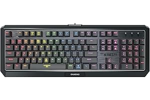 ‎GAMDIAS GAMDIAS Hermes P3 RGB Gaming Tastatur Low Profile Mechanischer Schalter mit blauem Schalter, N-Key-Rollover (Hermes P3)