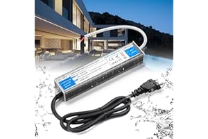 BRIMETI LED Trafo 24V 150W Wasserdicht IP67 LED Treiber Netzteil 6,25A Mit Stecker Schaltnetzteil Transformator AC 230V auf DC 24 Volt Außenbereich, Kompakter Dünner Konstantspannung Niedervolttrafo
