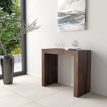 Tavolo Consolle Allungabile Classico In Noce Canaletto - Made In Italy, Fino A 305cm Per 14 Persone - Foto 13