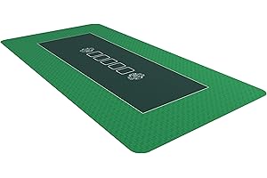 Bullets Playing Cards, Profi Pokermatte grün in 160 x 80cm eigenen Pokertisch, Deluxe Pokertuch Tischunterlage, Pokerteppich, Pokertischauflage Tischunterlage