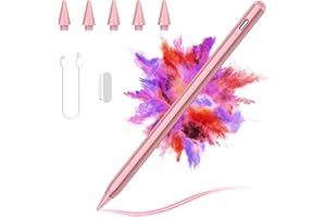 CC Store Stylo Compatible avec Apple iPad (2018-2025) pour iPad 11/10/9/8/7/6, Air M2/5/4/3, Pro 11"/ 12.9"/ 13"/Mini 7/6/5, Chargement Rapide, Rejet de Paume, Adsorption Magnétiquei, Violet