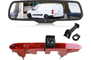 EnruigeOK Automovite bromsljus HD backkamera för Citroen Berlingo Peugeot Partner Vauxhall Combo E Toyota ProAce City med 6,8