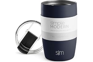 Simple Modern Travel Coffee Mug Tumbler with Flip Lid | Insulated Stainless Steel Iced Coffee Cup | Gifts for Women and Men | Voyager Collection | 350ml | Deep Ocean
