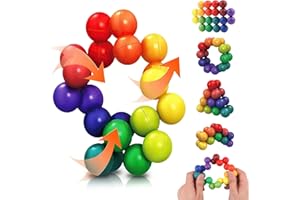WINKIO Sensory Fidget Toys for Kids, Rainbow Variable Fidget Ball, Travel Quiet Toys Autism Toys Adhd Toys, Special Needs Early Development Sensory Toys For Toddlers 3-12 Girls, Boys